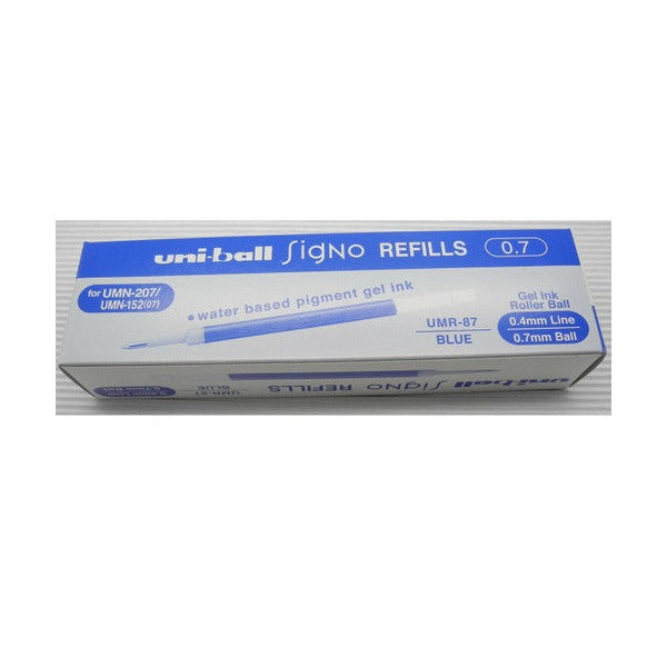 Uni-Ball UMR-87 Refill for Signo Retractable Pen 0.7mm Blue Box of 12
