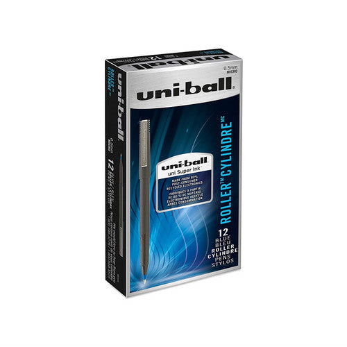 Uni-Ball Eye Micro UB-120 Liquid Ink Rollerball Pen 0.5mm Blue Box of 12