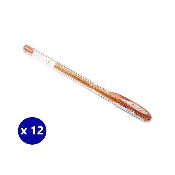 Uni Signo Noble Metal UM-120NM Gel Ink Pen 0.8mm Bronze Box of 12