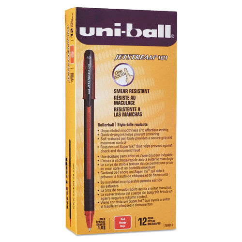Uni-Ball Jetstream SX-101 101 Rollerball Pen 1.0mm Red Box of 12