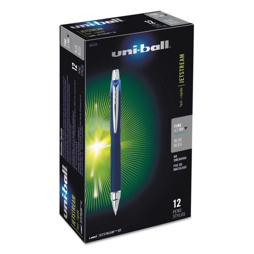 Uni-Ball SXN-217 Jetstream Retractable Rollerball Pen 0.7mm Blue Box of 12