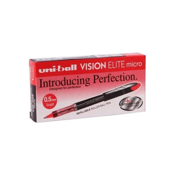 Uni Vision Elite UB-205 Rollerball Pen 0.5mm Red Box of 12