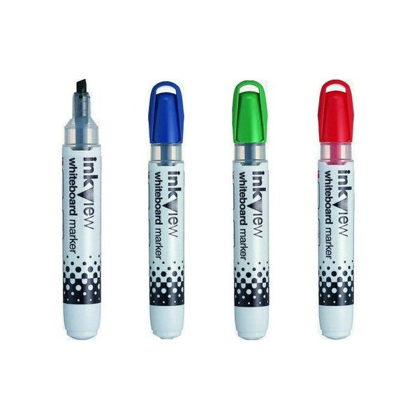 Uni Inkview Whiteboard Markers Bullet Tip 1.8mm Assorted, Box of 12