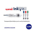 Uni Inkview Whiteboard Markers Bullet Tip 1.8mm Assorted, Box of 12