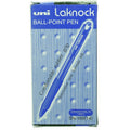 Uni Laknock SN-100 Retractable Ballpoint Pen 1.4mm Blue Box of 12