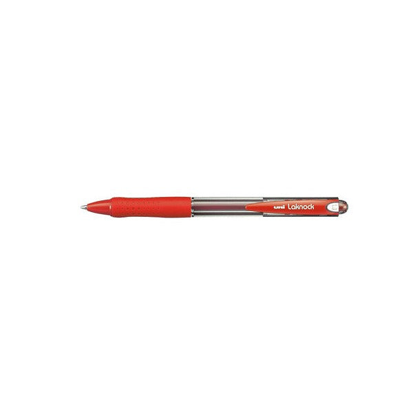 Uni Laknock SN-100 Retractable Ballpoint Pen 1.0mm Red Box of 12