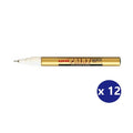 Uni Paint PX-203 Permanent Marker 0.8mm Ultra Fine Gold Box of 12