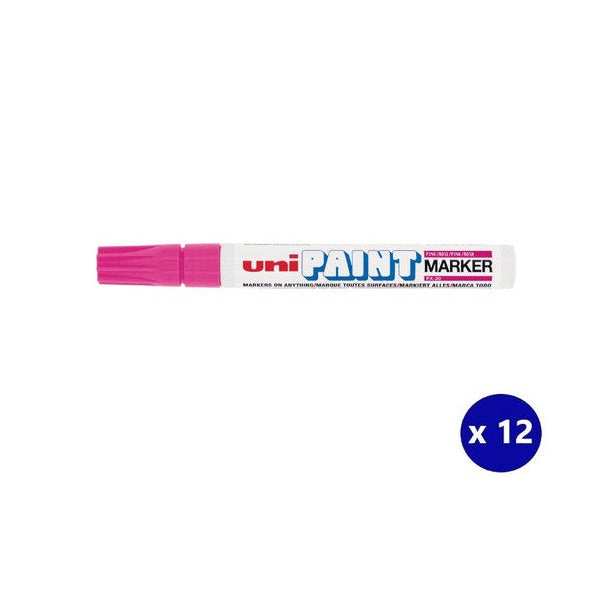 Uni Paint PX-20 Permanent Marker 2.8mm Bullet Tip Pink Box of 12