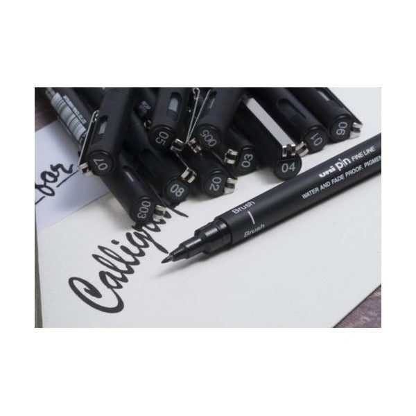 Uni Pin Fineliner 0.7mm Drawing Pen Black Box of 12