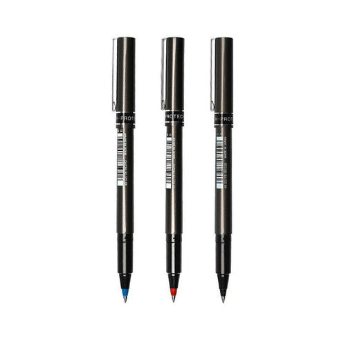 Uni-Ball Eye Micro UB-155 Liquid Ink Rollerball Pen 0.5mm Red Box of 12