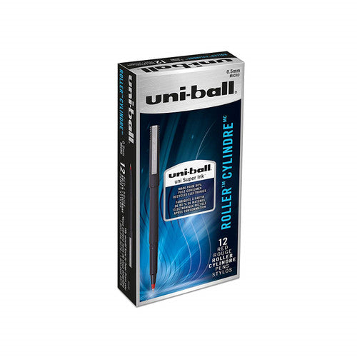 Uni-Ball Eye Micro UB-120 Liquid Ink Rollerball Pen 0.5mm Red Box of 12