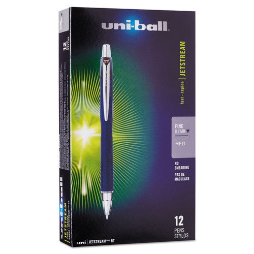 Uni-Ball SXN-217 Jetstream Retractable Rollerball Pen 0.7mm Red Box of 12