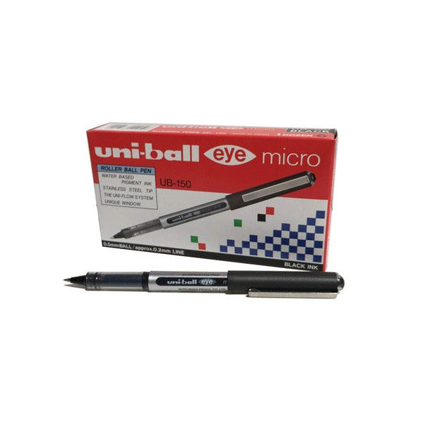 Uni-Ball Eye UB-150 Liquid Ink Rollerball Pen 0.5mm Black Box of 12