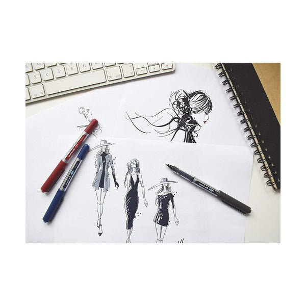 Uni-Ball Eye UB-150 Liquid Ink Rollerball Pen 0.5mm Black Box of 12