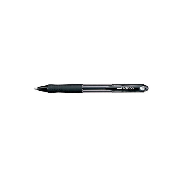 Uni Laknock SN-100 Retractable Ballpoint Pen 1.0mm Black Box of 12