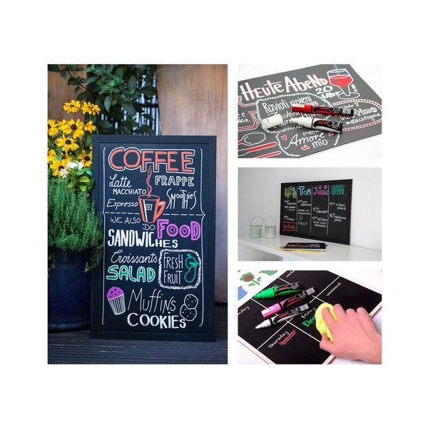 Uni Liquid Chalk Marker Bullet Tip 2.5mm Assorted Wallet of 4