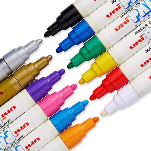 Uni Paint PX-20 Permanent Marker 2.8mm Bullet Tip Yellow Box of 12