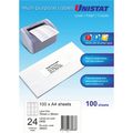 Unistat 38933 Multipurpose Labels 70 x 36mm 24UP 100 Sheets 2400 Labels