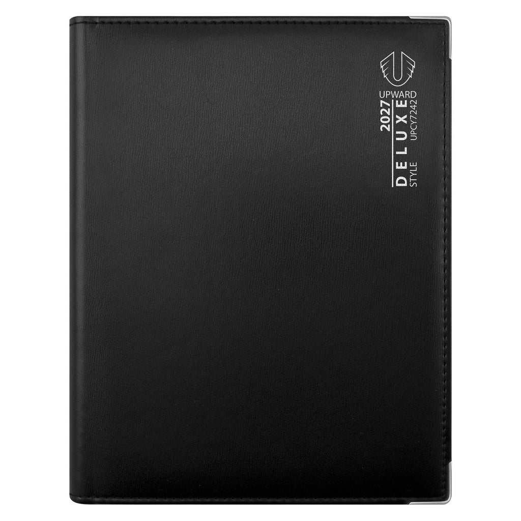 Upward Deluxe 2027 A5 PU Day To Page Diary Black