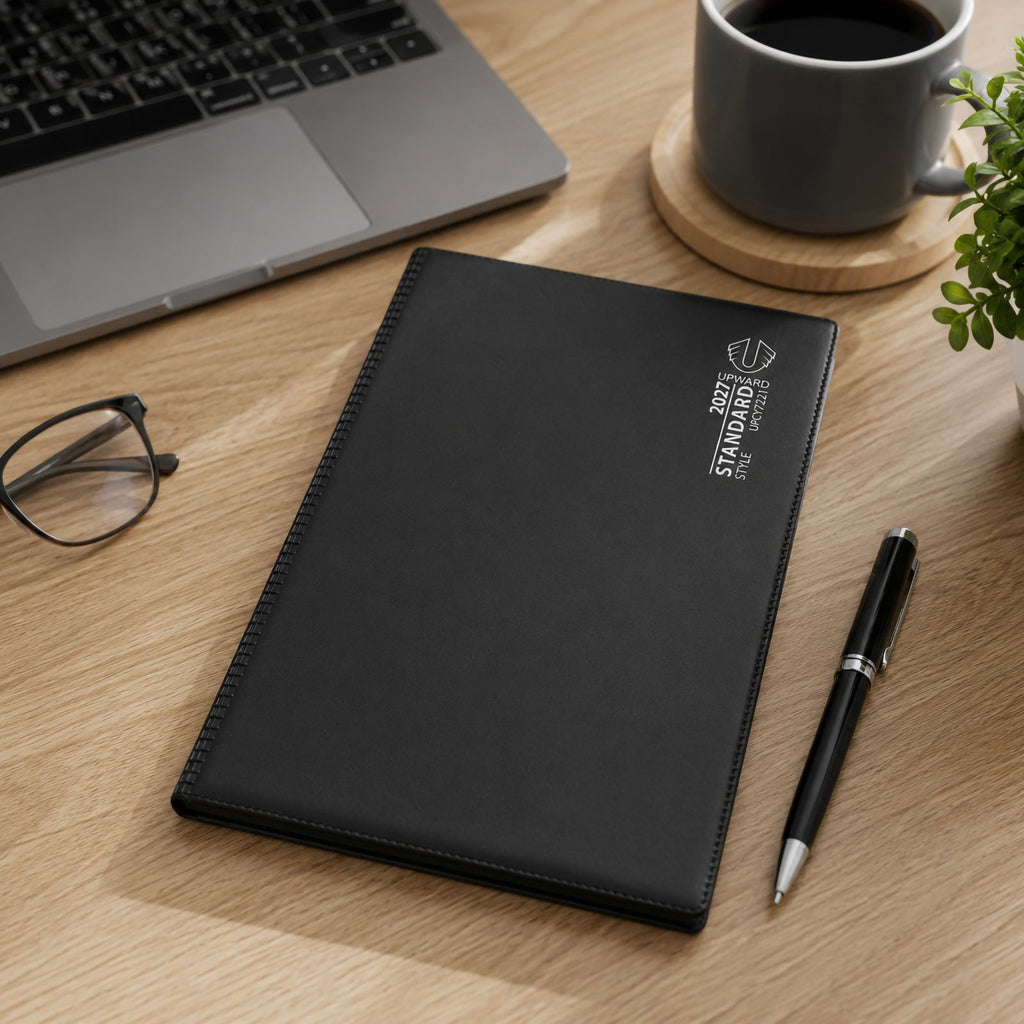 Upward Standard 2027 A5 Day To Page Diary Black
