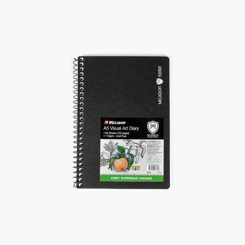 Micador Visual Art Diary A5 Black Cover Box of 18