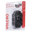 Velcro Brand Stick On Hook and Loop Dots 22mm Black Pack of 40