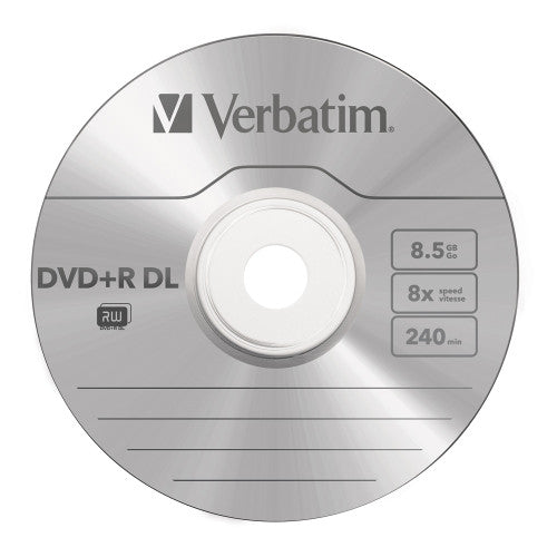 Verbatim 8X DVD+R DL Double Layer Silver 5 Pack Jewel Case