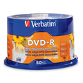 Verbatim DVD-R Inkjet Printable 16X White 50 Pack Spindle