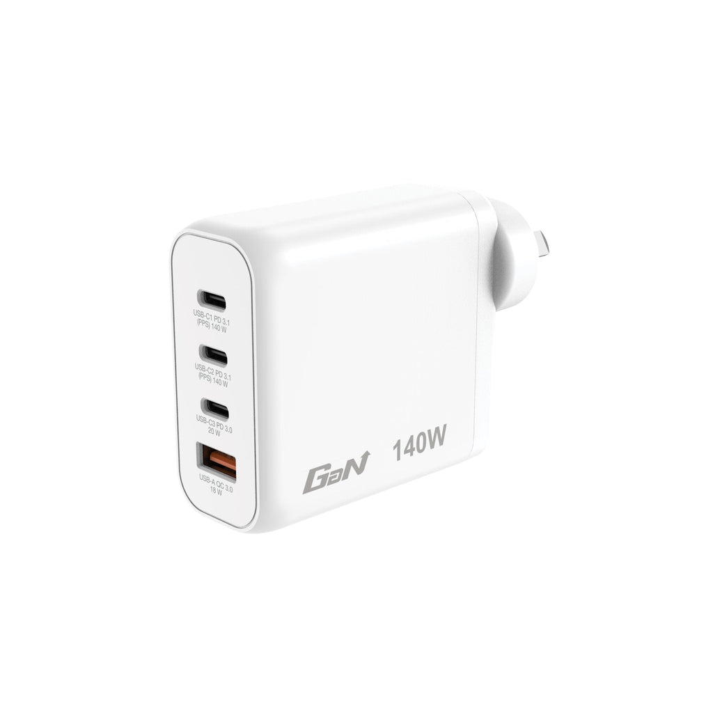 Verbatim GaN Wall Charger 4 Port 140W USB-A and USB-C