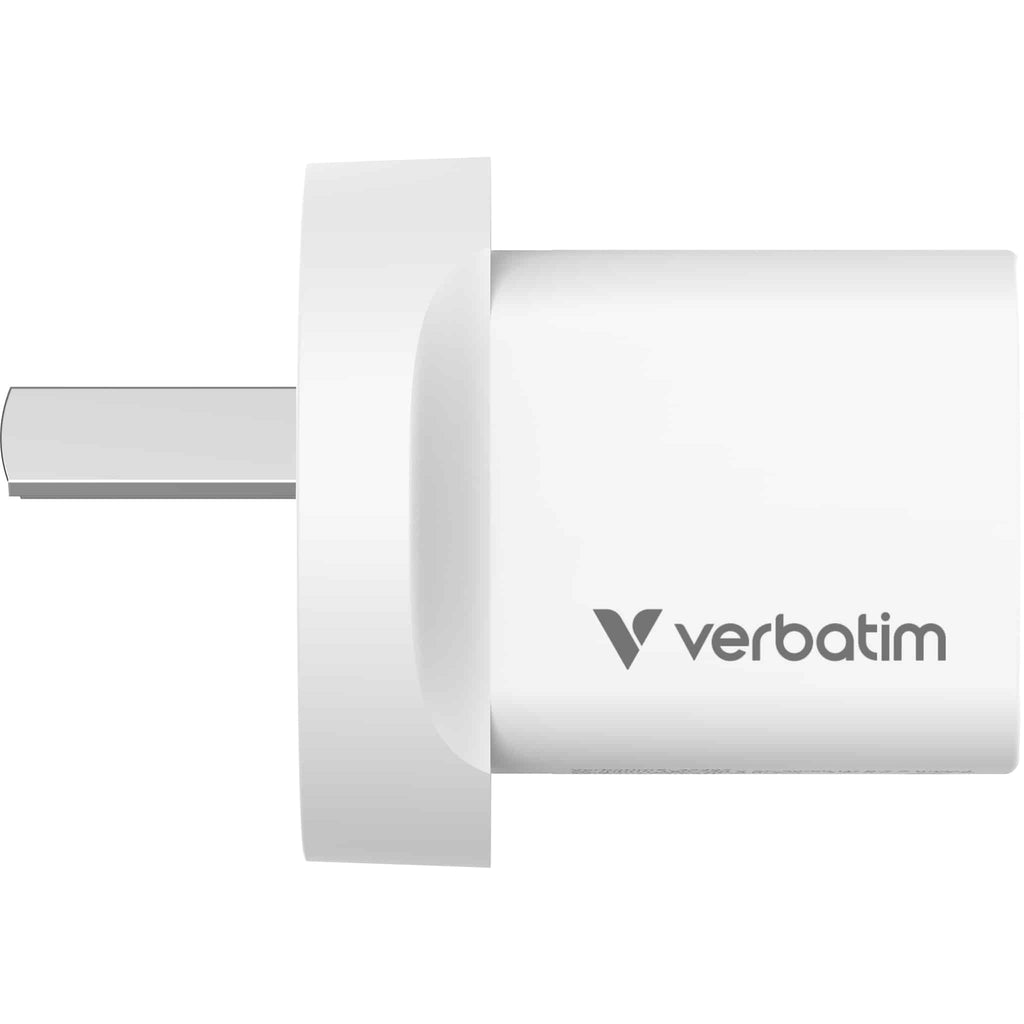 Verbatim Mini GaN Charger 20W USB-C White with 1m USB-C Cable
