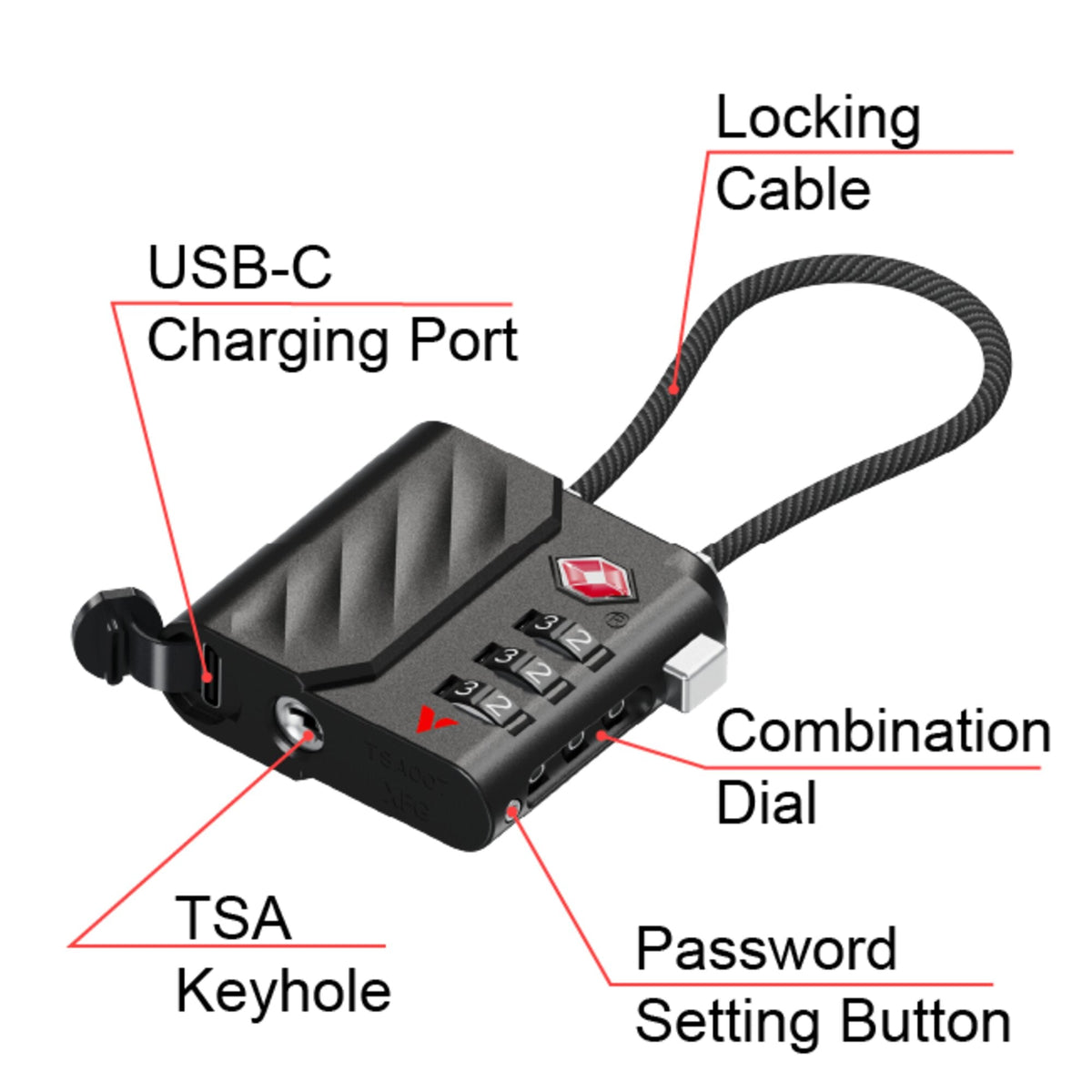 Verbatim My Finder Dual TSA Travel Lock