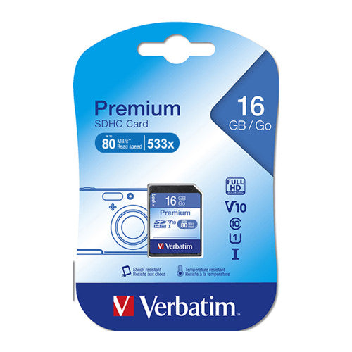 Verbatim Premium SDHC Card 16GB