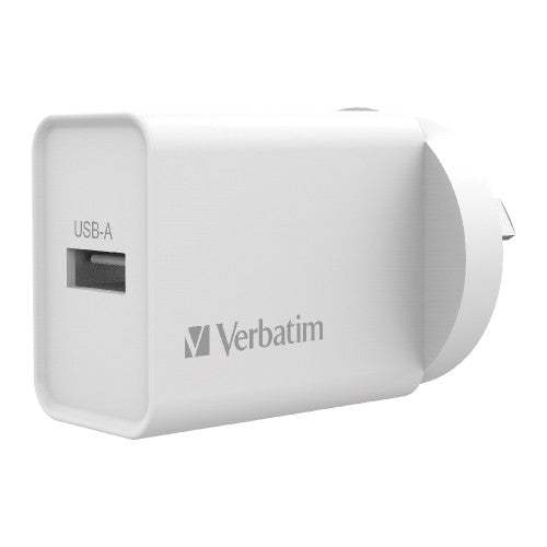 Verbatim Single Port USB Charger 2.4A White
