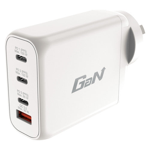 Verbatim USB GaN Charger 100W 3C 1A White