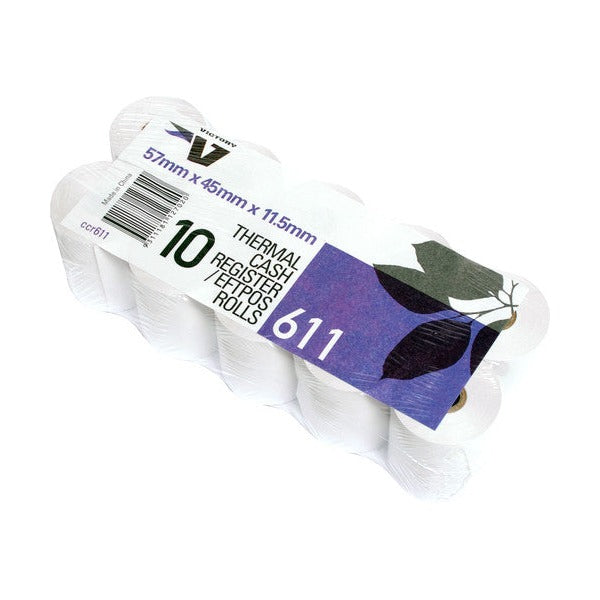 Victory CCR611 Thermal Cash Register Roll EFTPOS 57 x 45 x 11.5mm Carton 60
