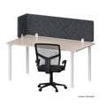Visionchart DS12-LA-1860 SANA Serenity Desk Screen 12mm Above Desk with Side Bar 1800x600+300mm