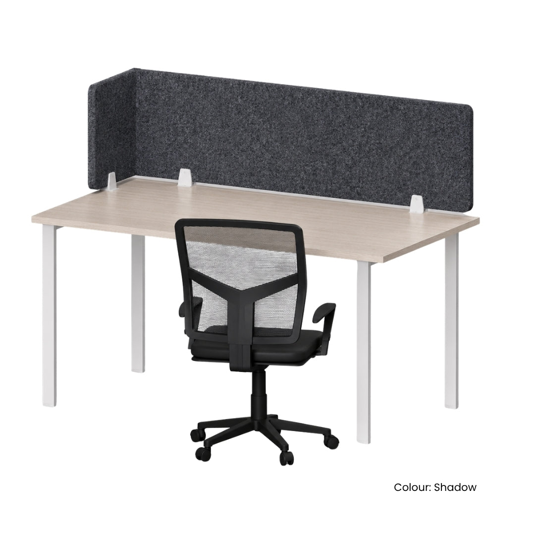 Visionchart DS12-LA-1540 SANA Serenity Desk Screen 12mm Above Desk with Side Bar 1500x400+300mm