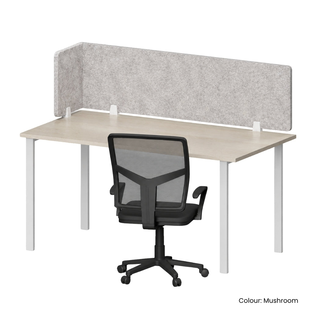 Visionchart DS24-LA-1560 SANA Serenity Desk Screen 24mm Above Desk with Side Bar 1500x600x300mm