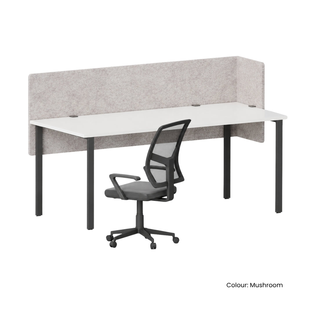 Visionchart DS12-LD-1580 SANA Serenity Desk Screen 12mm Above and Below Desk with Side Bar