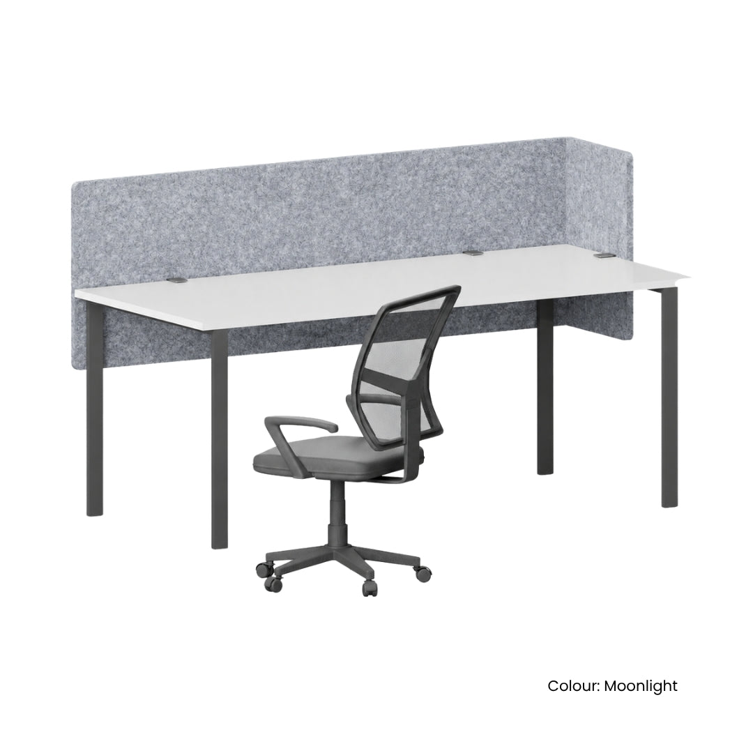 Visionchart DS24-LD-1280 SANA Serenity Desk Screen 24mm Above and Below Desk with Side Bar