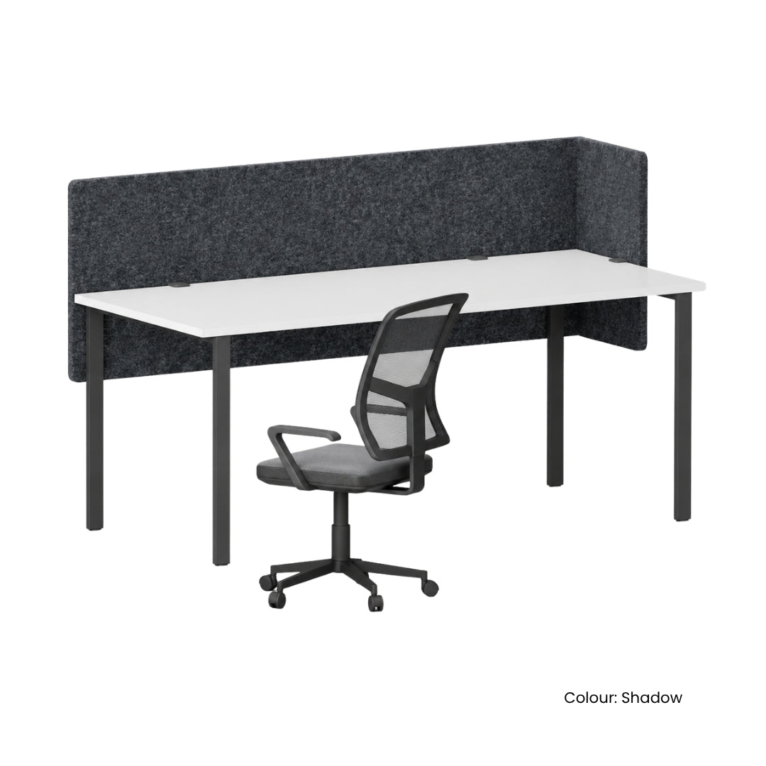 Visionchart DS12-LD-1280 SANA Serenity Desk Screen 12mm Above and Below Desk with Side Bar