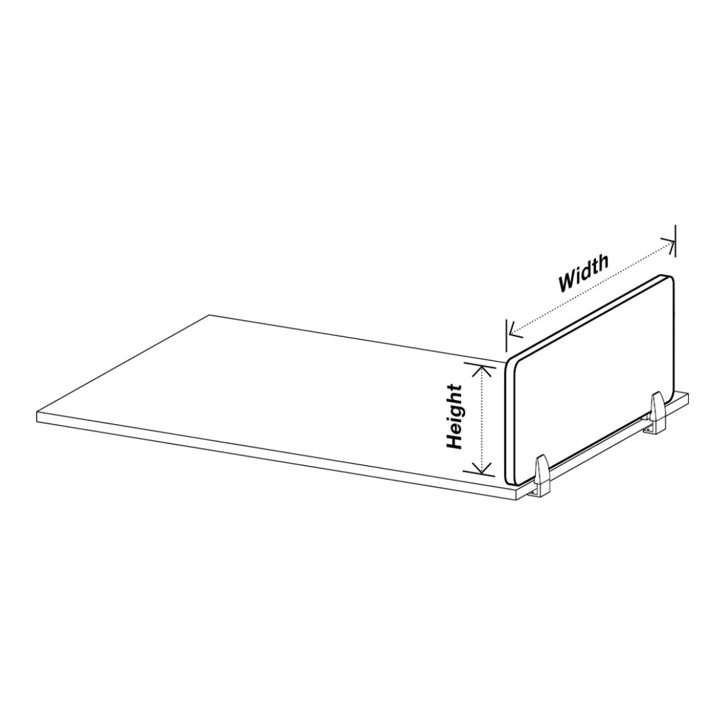 Visionchart DS24-SA-7460 SANA Serenity Desk Screen 24mm Above Desk Side 740x600mm