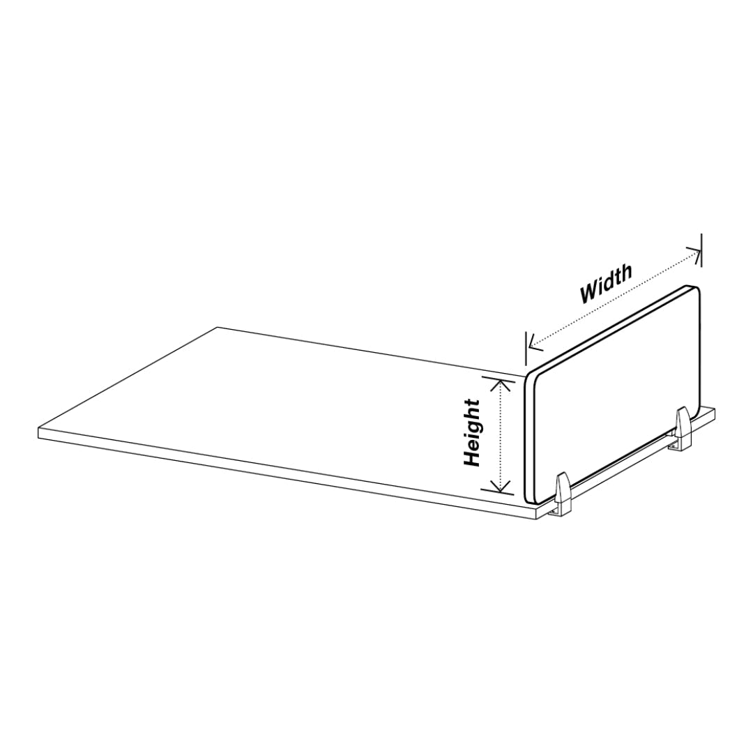 Visionchart DS12-SA-7440 SANA Serenity Desk Screen 12mm Above Desk Side 740x400mm