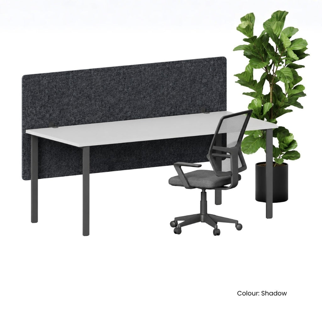 Visionchart DS12-SD-1260-MU SANA Altitude Dual Above and Below Desk Screen 1200 x 600mm 12mm Mushroom
