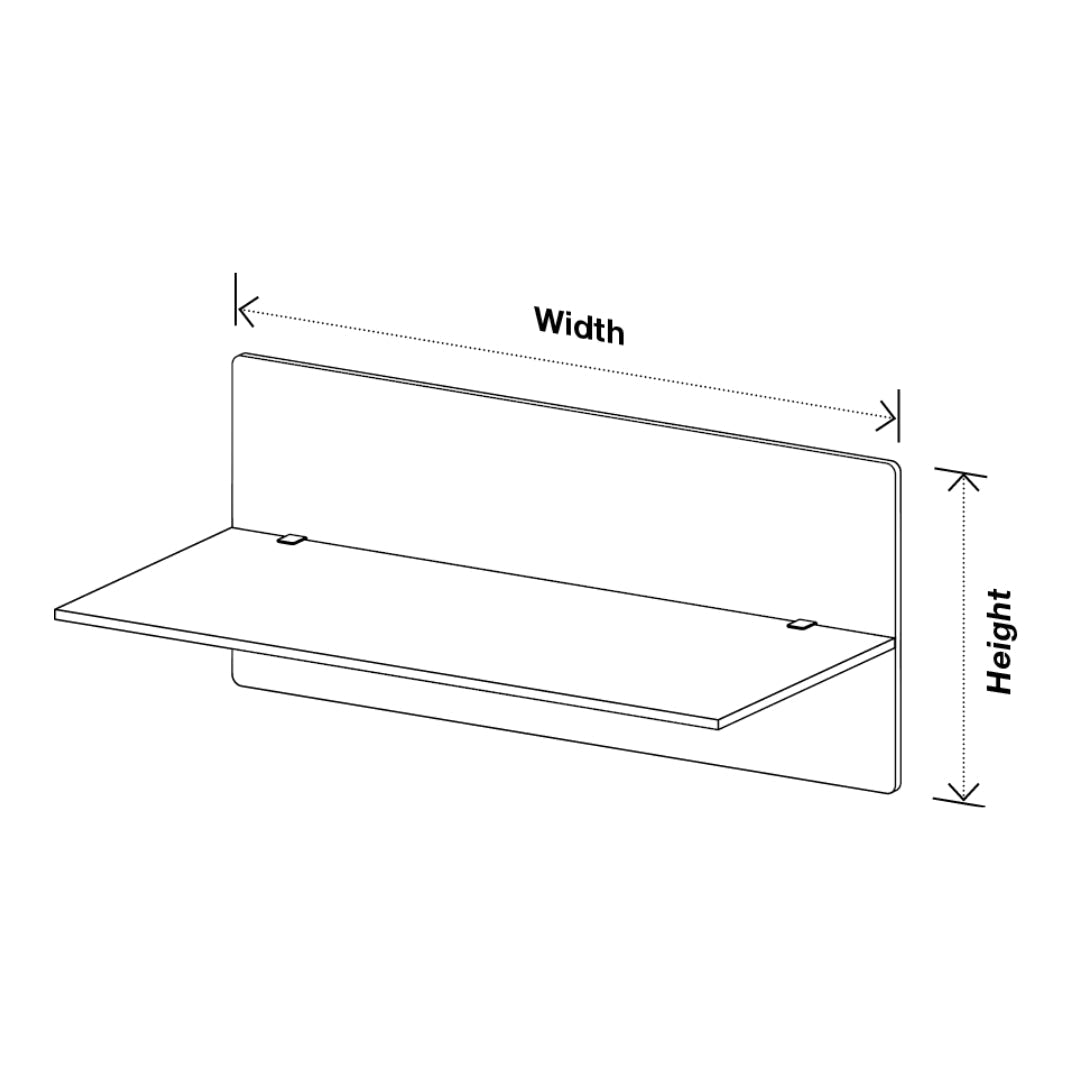 Visionchart DS12-SD-1560-SD SANA Altitude Dual Above and Below Desk Screen 1500 x 600mm 12mm Shadow