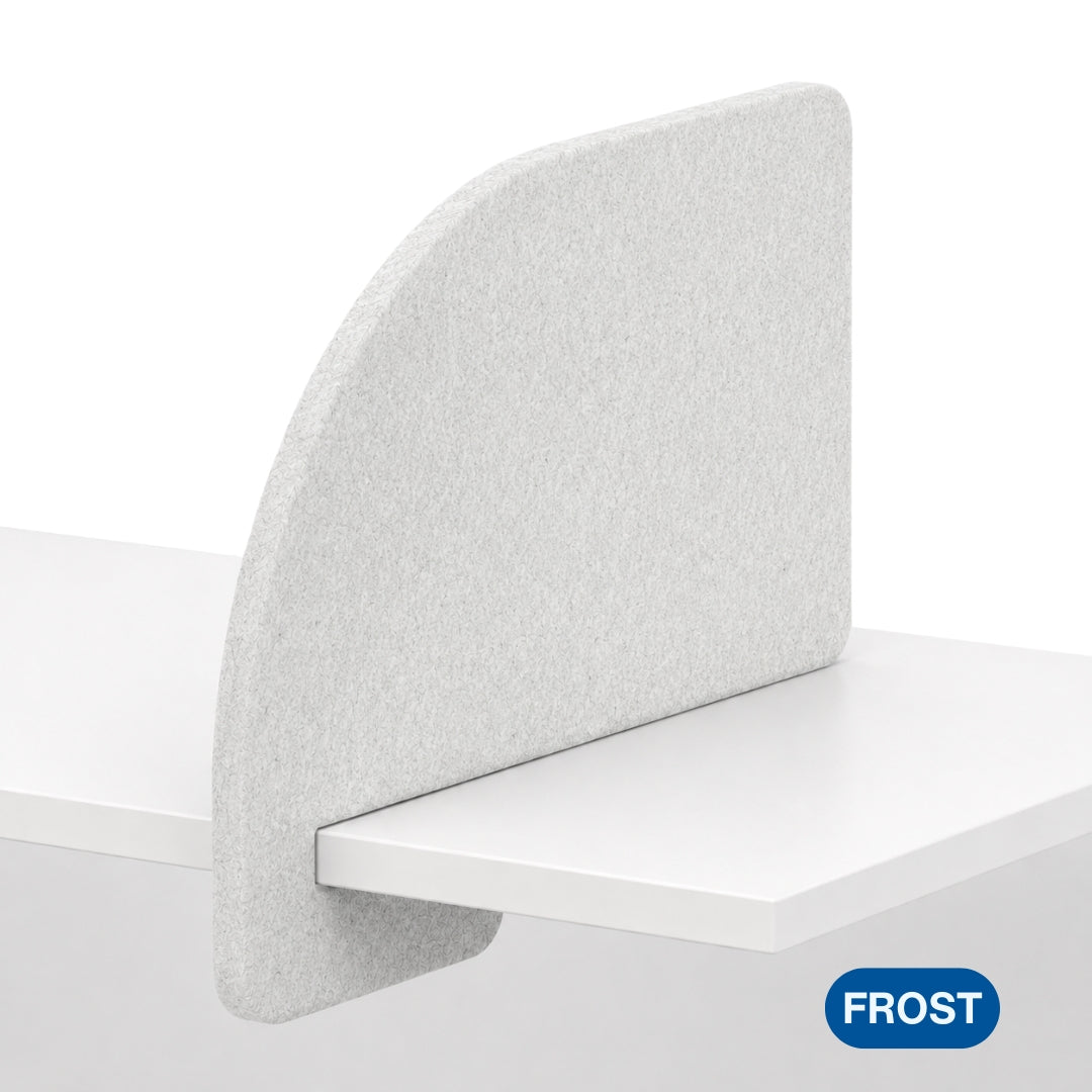 Visionchart DS24-SL-ARC8042-ML SANA Slide-On Acoustic Desk Divider Arc 680 x 420mm Moonlight