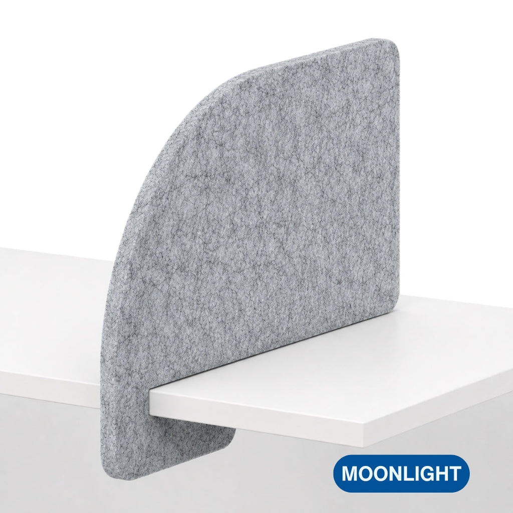 Visionchart DS24-SL-ARC8042-FR SANA Slide-On Acoustic Desk Divider Arc 680 x 420mm Frost