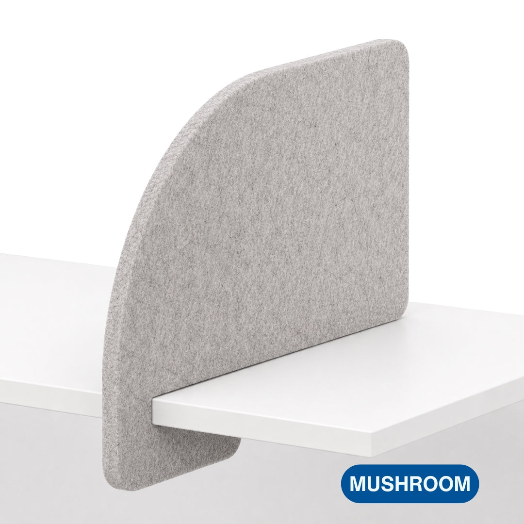 Visionchart DS24-SL-ARC8042-SD SANA Slide-On Acoustic Desk Divider Arc 680 x 420mm Shadow