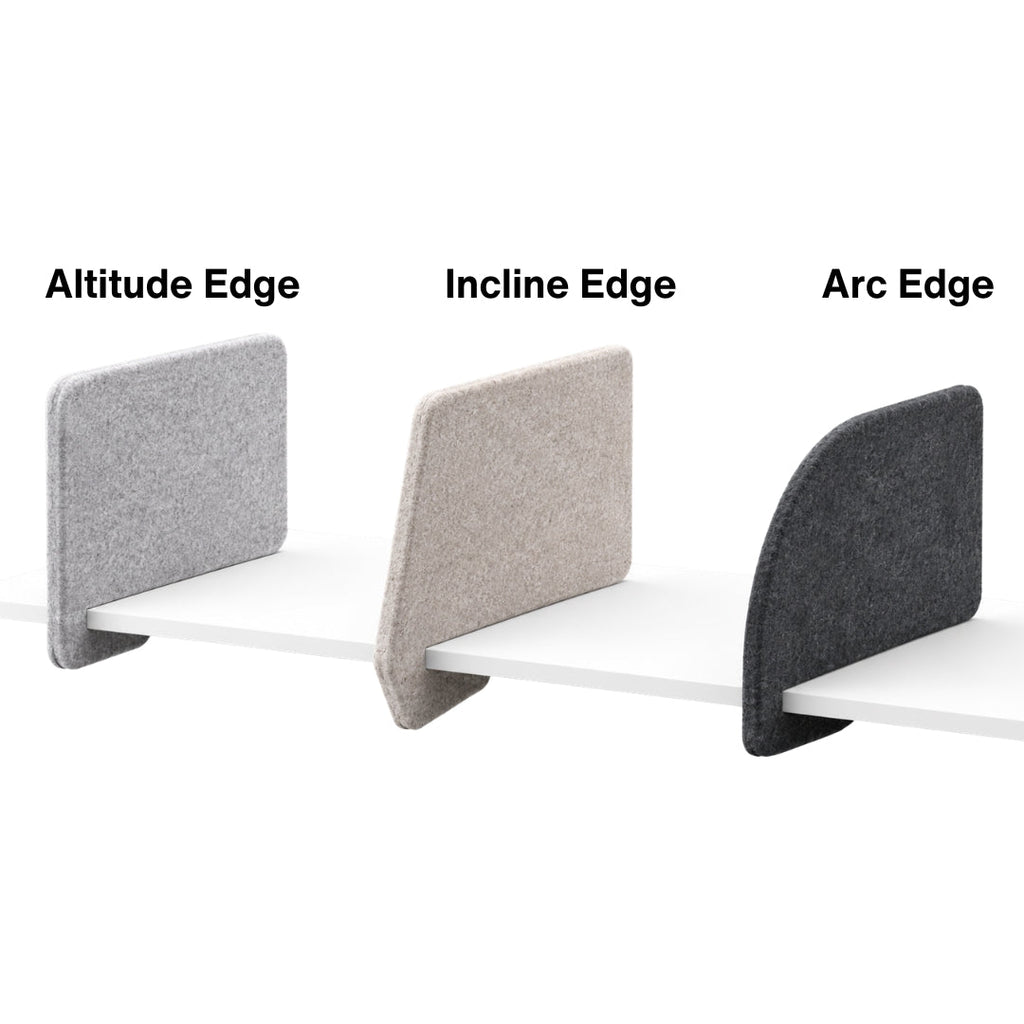 Visionchart DS24-SL-ARC8042-ML SANA Slide-On Acoustic Desk Divider Arc 680 x 420mm Moonlight