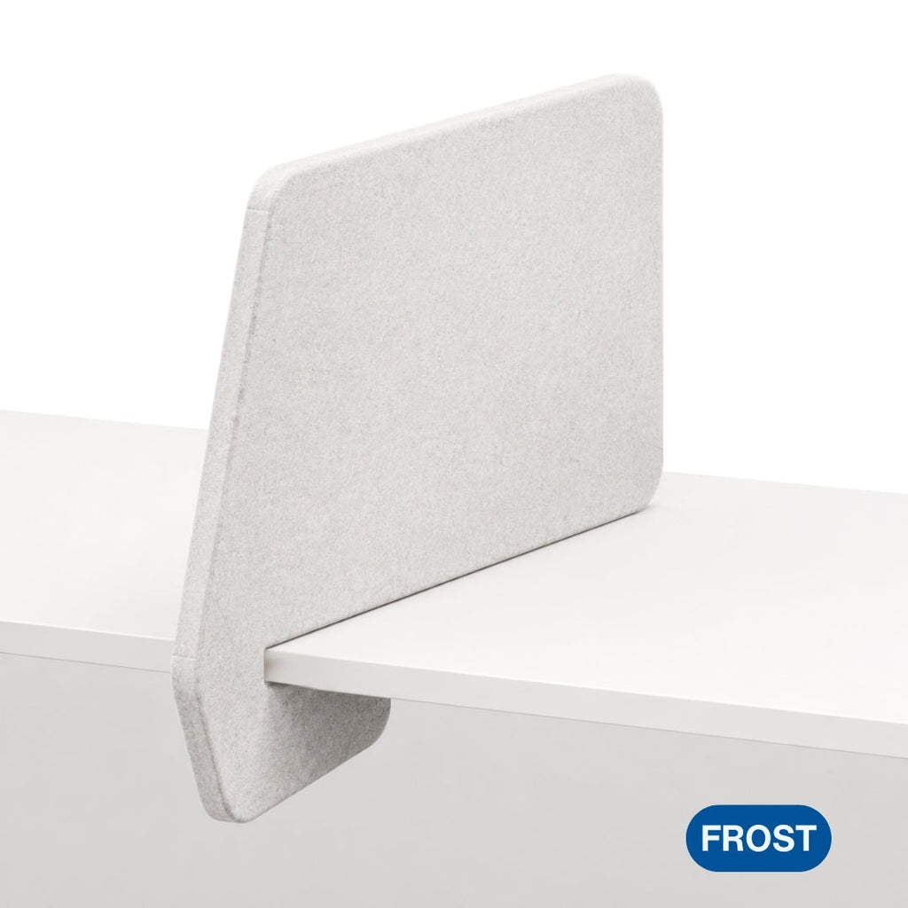 Visionchart DS24-SL-INC8042-FR SANA Slide-On Acoustic Desk Divider Incline 680 x 420mm Frost